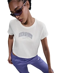 Nike Sportswear Women's Cotton Embroidered-Logo T-Shirt