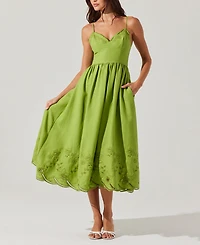 Astr the Label Women's Kaidi Embroidered Midi Dress