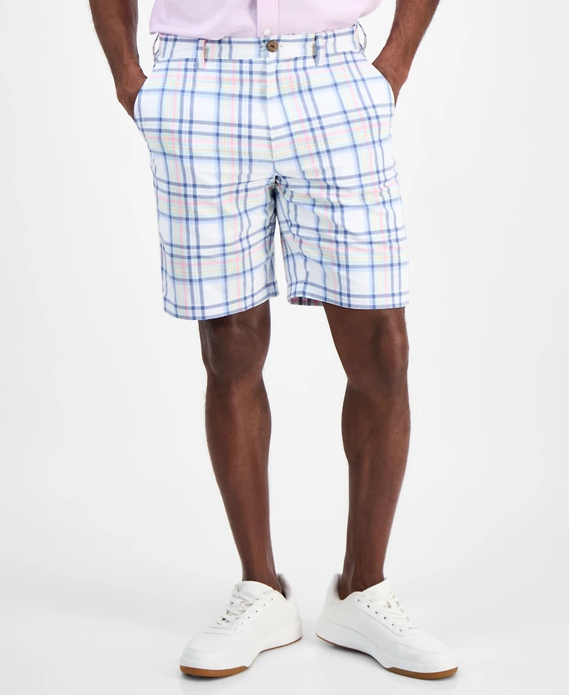 Club Room Men's Tonno Cotton Plaid Madras Shorts, Exclusively at Macy's