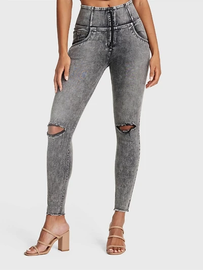 Freddy Women's Snug Sculpting Ripped Skinny Jeans