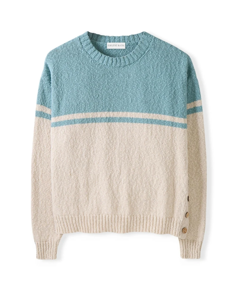 Celtic & Co. Women's Slub Yarn Colourblock Sweater