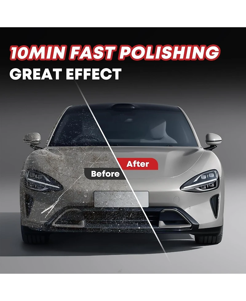 Silvel Buffer Polisher, 1600W 7 Inch/6 Inch Polisher for Car Detailing, Wax Machine, 7 Variable Speed, with 6 Foam Pads, 3 Wool Pads, Packaging Bag, f