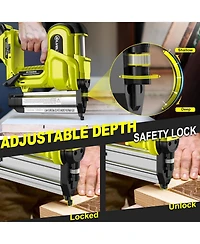 Silvel 18 Gauge Cordless Brad Nailer, 2 1 Nail Gun/Electric Stapler, 21V Battery Powered Gun, Fast Charging for Woodworking,Home Im