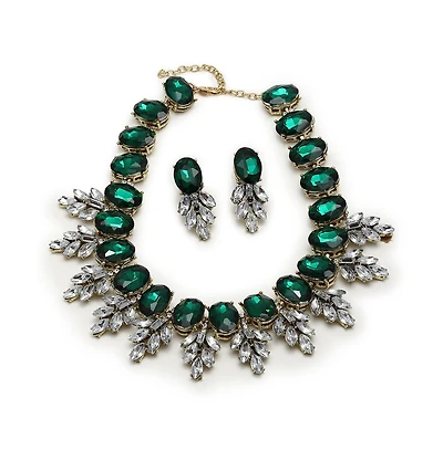 Sohi Women's Gold Plated Designer Stone Jewellery Set