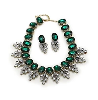 Sohi Women's Gold Plated Designer Stone Jewellery Set