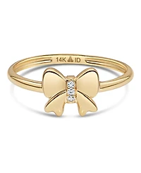 Devata Bow Ring in 14K Gold, Size 8, approx. 1.7 grams.