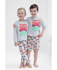 Cars Baby Boys Disney Mickey Mouse Lion King Winnie the Pooh Waffle Knit Drop Shoulder Sweatshirt and Jogger Pants Set