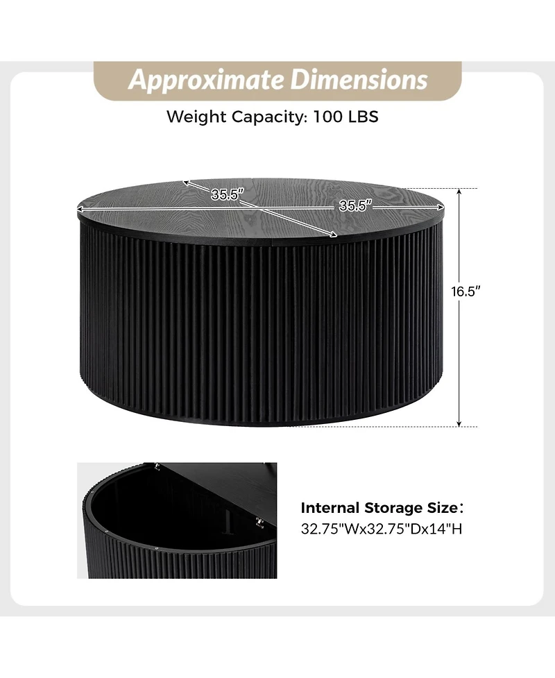 Lance 35.4" Round Coffee Table