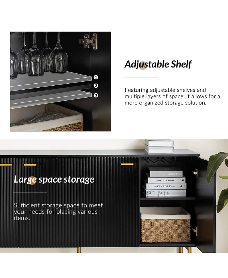 Brian 63"Wide 4 Door Sideboard