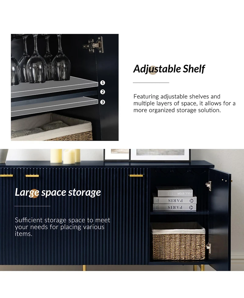 Brian 63"Wide 4 Door Sideboard