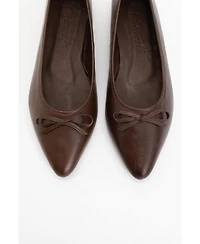 Ruby Leather Pointed Toe Flats
