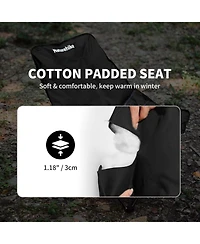 Naturehike Seastar Padded Camping Chair, Oversized 2-Position Adjustable Folding Portable Camp Chair with Side Pocket & Carry Bag