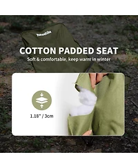 Naturehike Seastar Padded Camping Chair, Oversized 2-Position Adjustable Folding Chair, Portable Camp Chair with Side Pocket & Carry Bag