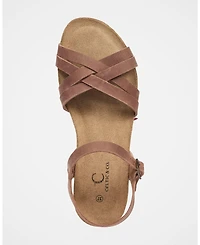 Multistrap Open Toe Flat Sandal