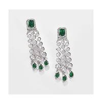 Sohi Women's Silver Plated Designer Jewellery Set