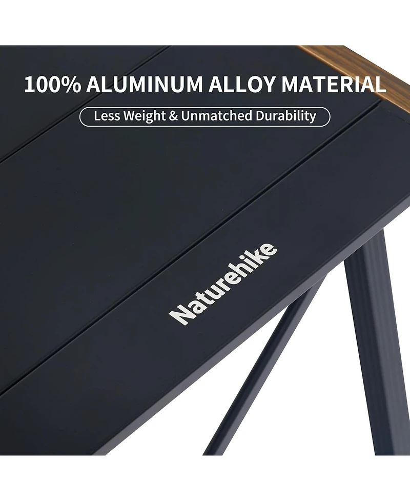 Naturehike Folding Igt Camping Table, Portable Outdoor Igt Cook System, Ultralight Aluminum Camp Table with Carry Bag for Car Camping Picnic