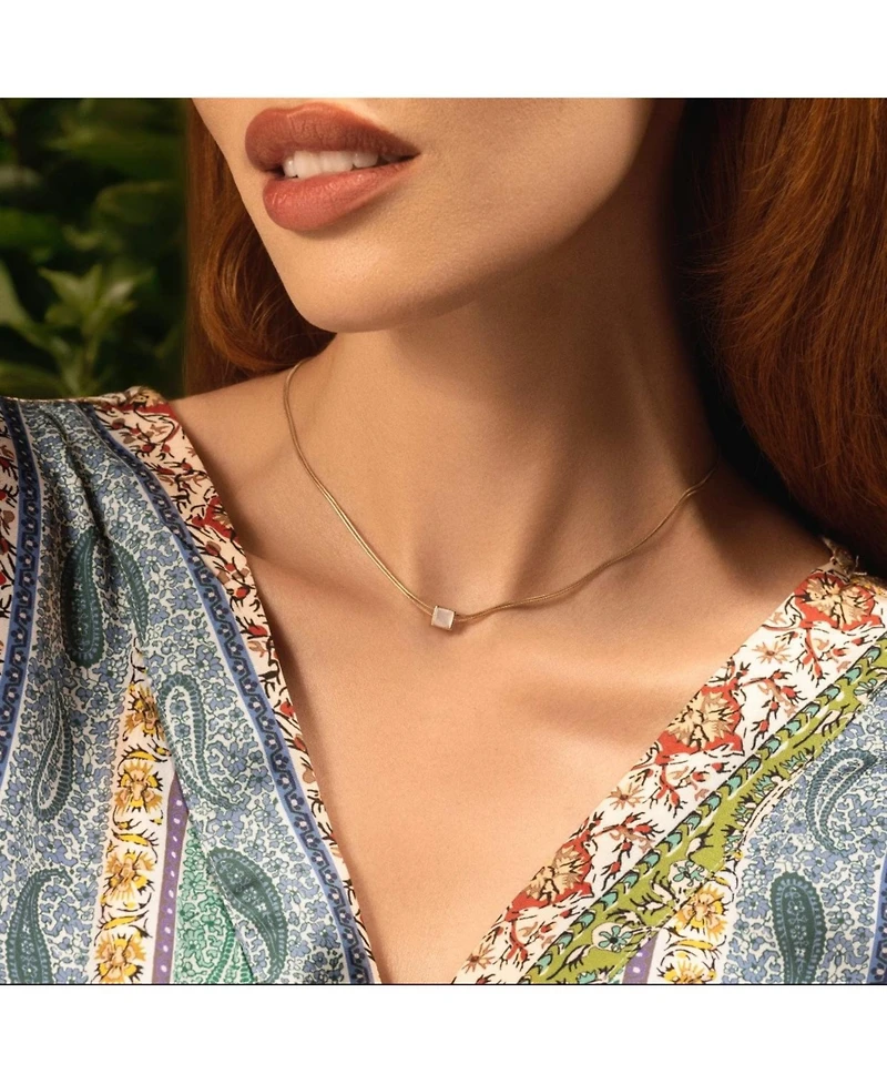 Balanced Mind Mother Of Pearl Evil Eye June Birthstone Necklace