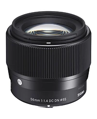 Sigma 56mm f/1.4 Dc Dn Contemporary Lens for Sony E, Bundle with 62mm Filter Kit, Cleaning Kit, Flex Lens Shade, Lens Cap Tether, Mac Software Kit, Po
