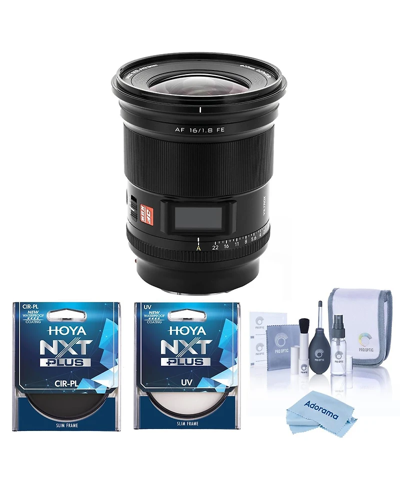 Viltrox Af 16mm f/1.8 Stm Lens for Sony E, Bundle with Hoya 77mm Uv and Cpl Filters