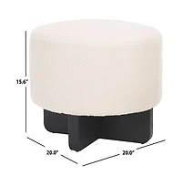 Riah Boucle Round Ottoman