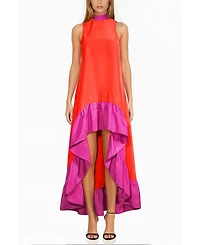 Womens The Yolanda Fuchsia Orange High-Low Maxi Dress