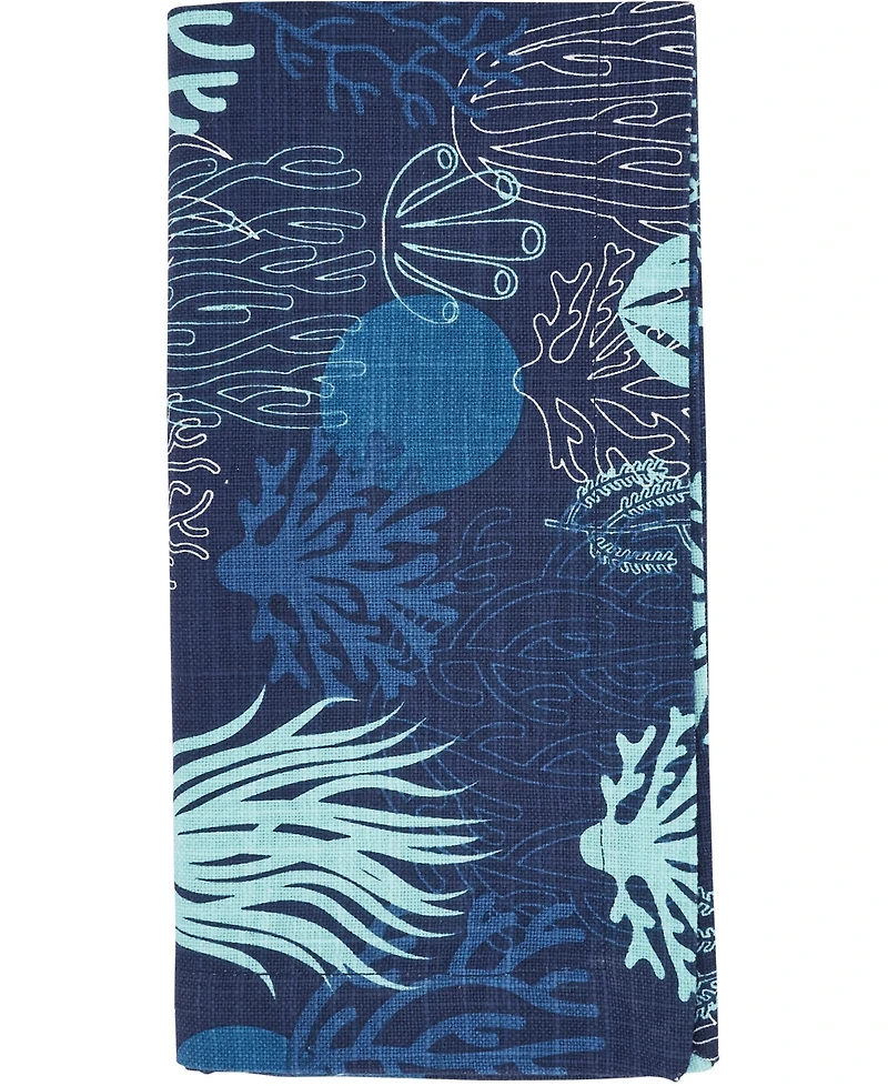 Saro Lifestyle Ocean Depths Cotton Coral Napkins, 20" x 20"