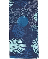 Saro Lifestyle Ocean Depths Cotton Coral Napkins, 20" x 20"