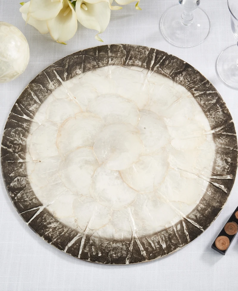 Saro Lifestyle Glow Capiz Placemats, 15" Round