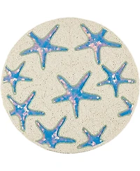 Saro Lifestyle Ocean Glow Starfish Beaded Placemats, 15" Round