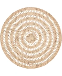 Saro Lifestyle Natural Weave Rattan Placemats, 15" Round