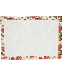 Saro Lifestyle Breezy Juicy Strawberry Cotton Placemats, 14" x 20", Set of 4