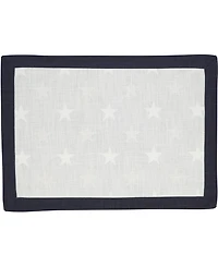 Saro Lifestyle Patriotic Americana Cotton Stars Placemats, 14" x 20"