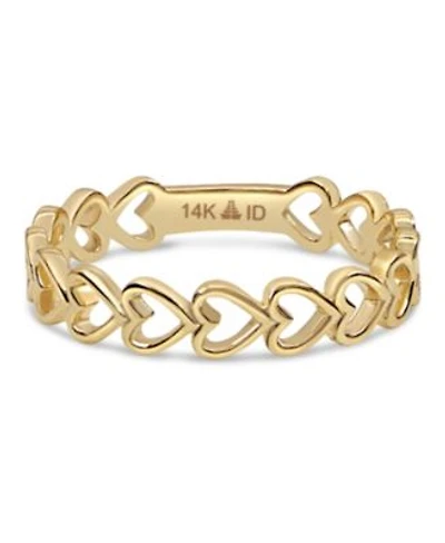Devata Sweet Heart Ring In 14k Gold Size 8 Approx. 1.8 Grams.
