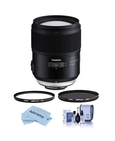 Tamron Sp 35mm f/1.4 Di Usd Lens for Canon Ef, Bundle with Hoya 72mm Uv+Cpl Filter, Cleaning Kit, Cleaning Cloth