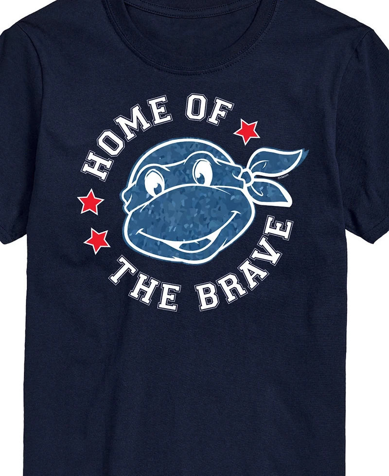Airwaves Men's Teenage Mutant Ninja Turtles Americana Home of Brave Short Sleeve T-Shirt