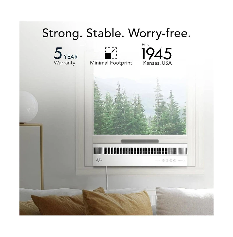 Profile Window Air Circulator Fan with Reversible Exhaust - White