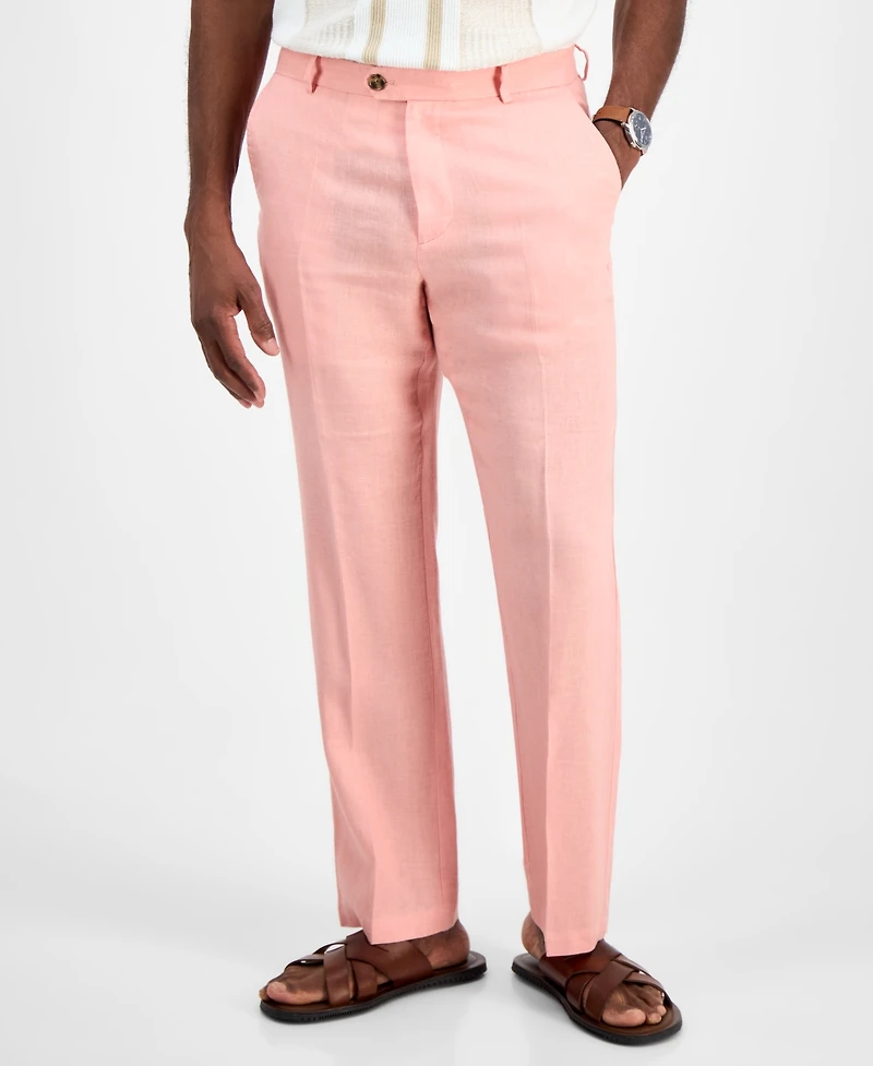 Club Room Men's Linen Solid Pants, Created for Macy's