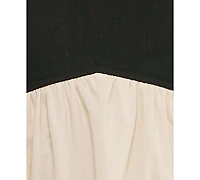 Row A Juniors' Emma Colorblocked Babydoll Dress