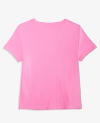 Epic Threads Little & Big Girls Floral Embroidery Rib T-Shirt, Exclusively at Macy's