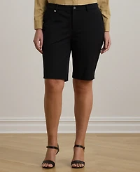 Lauren Ralph Plus-Size Stretch Cotton Shorts