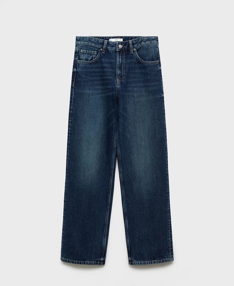 Mango Women's Miami Medium-Rise Straight-Fit Jeans