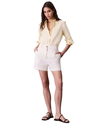 Calvin Klein Jeans Women's Cotton Poplin Stretch Relaxed Button-Down Shirt