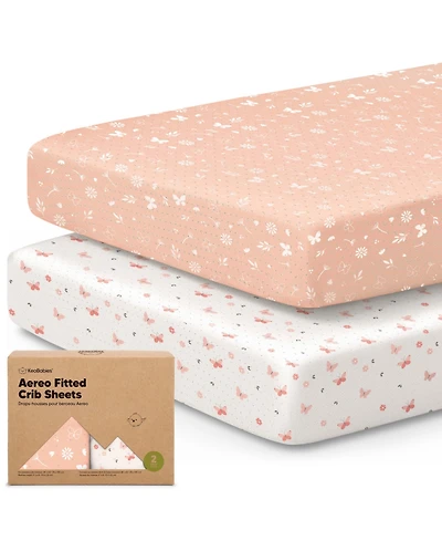 KeaBabies 2pk Aereo Fitted Crib Sheets for Boys, Girls, 52x28 Standard Baby Mattress Sheets, Bamboo Viscose Cotton