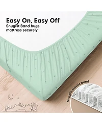KeaBabies 2pk Aereo Fitted Crib Sheets for Boys, Girls, 52x28 Standard Baby Mattress Sheets, Bamboo Viscose Cotton