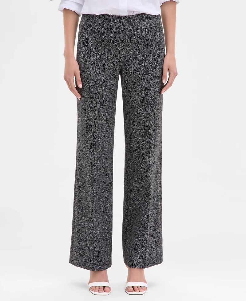 Anne Klein Women's Mid-Rise Pull-On Wide-Leg Pants