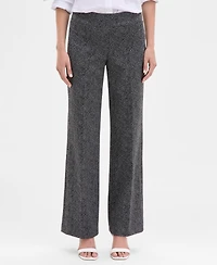 Anne Klein Women's Mid-Rise Pull-On Wide-Leg Pants