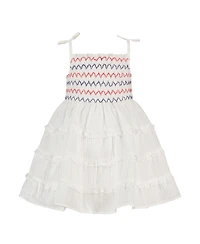 Blueberi Boulevard Baby Girls Smocked Embroidered Sundress