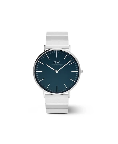 Daniel Wellington Unisex Analog Silver-Tone Stainless Steel Watch, 40mm