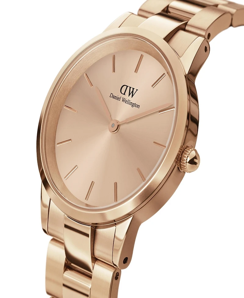 Daniel Wellington Unisex Analog Rose Gold-Tone Stainless Steel Watch, 28mm