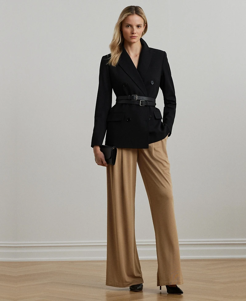 Lauren Ralph Women's Double-Breasted Wool Crepe Blazer